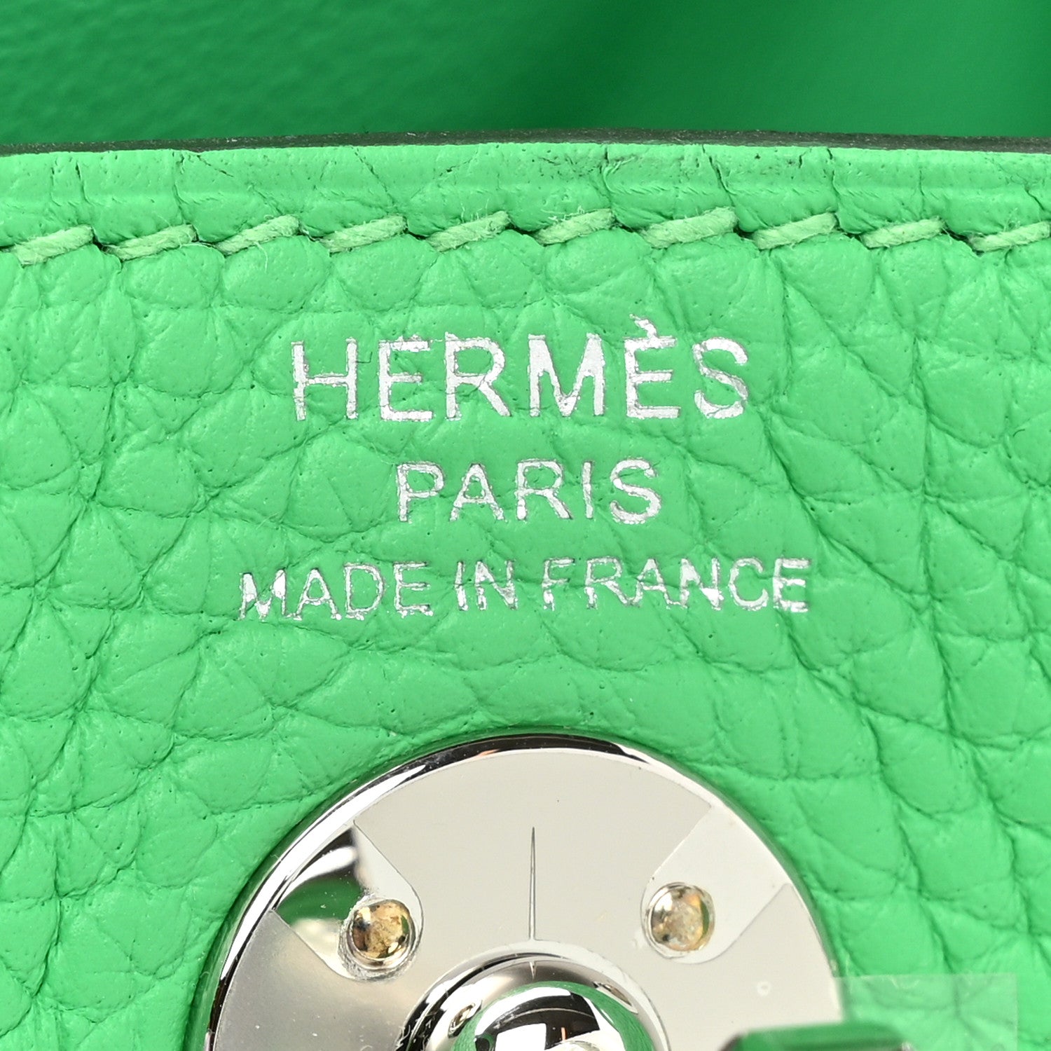 Hermes Taurillon Clemence Mini Lindy 20 Vert Comics 6 of 10