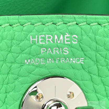 Hermes Taurillon Clemence Mini Lindy 20 Vert Comics 6 of 10
