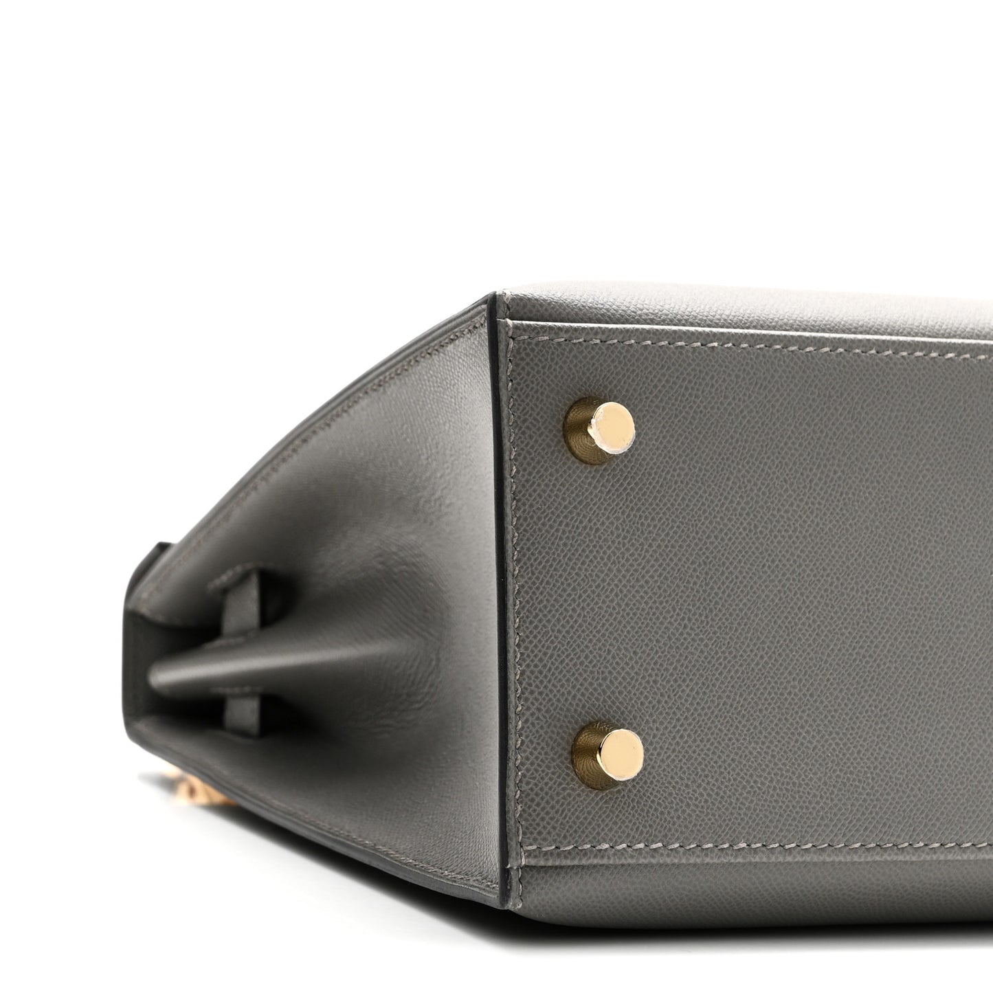 Madame Calfskin Kelly Sellier 25 Gris Meyer