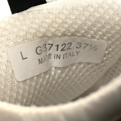 Chanel Nylon Suede Calfskin CC Sneakers 37.5 White Black 6 of 8