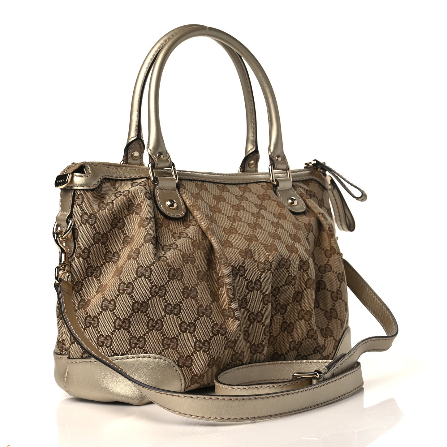 Monogram Medium Sukey Top Handle Bag Golden Beige