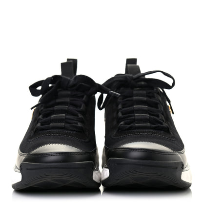 Chanel Velvet Calfskin Mixed Fibers CC Sneakers 39.5 Black 2 of 7