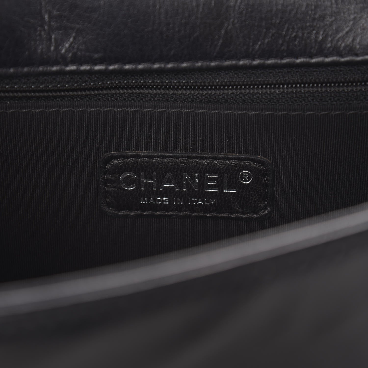 Chanel Calfskin Embossed Stitch Large Boy Flap Black 6 of 12