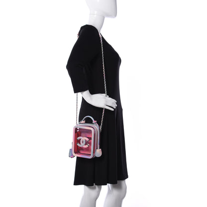 Chanel PVC Patent Calfskin Patent Lambskin Vertical Vanity Case Pink 2 of 9