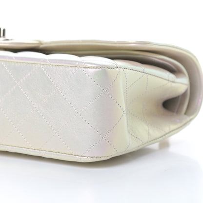 Chanel Iridescent Lambskin Quilted Medium Double Flap Ivory 10 of 11