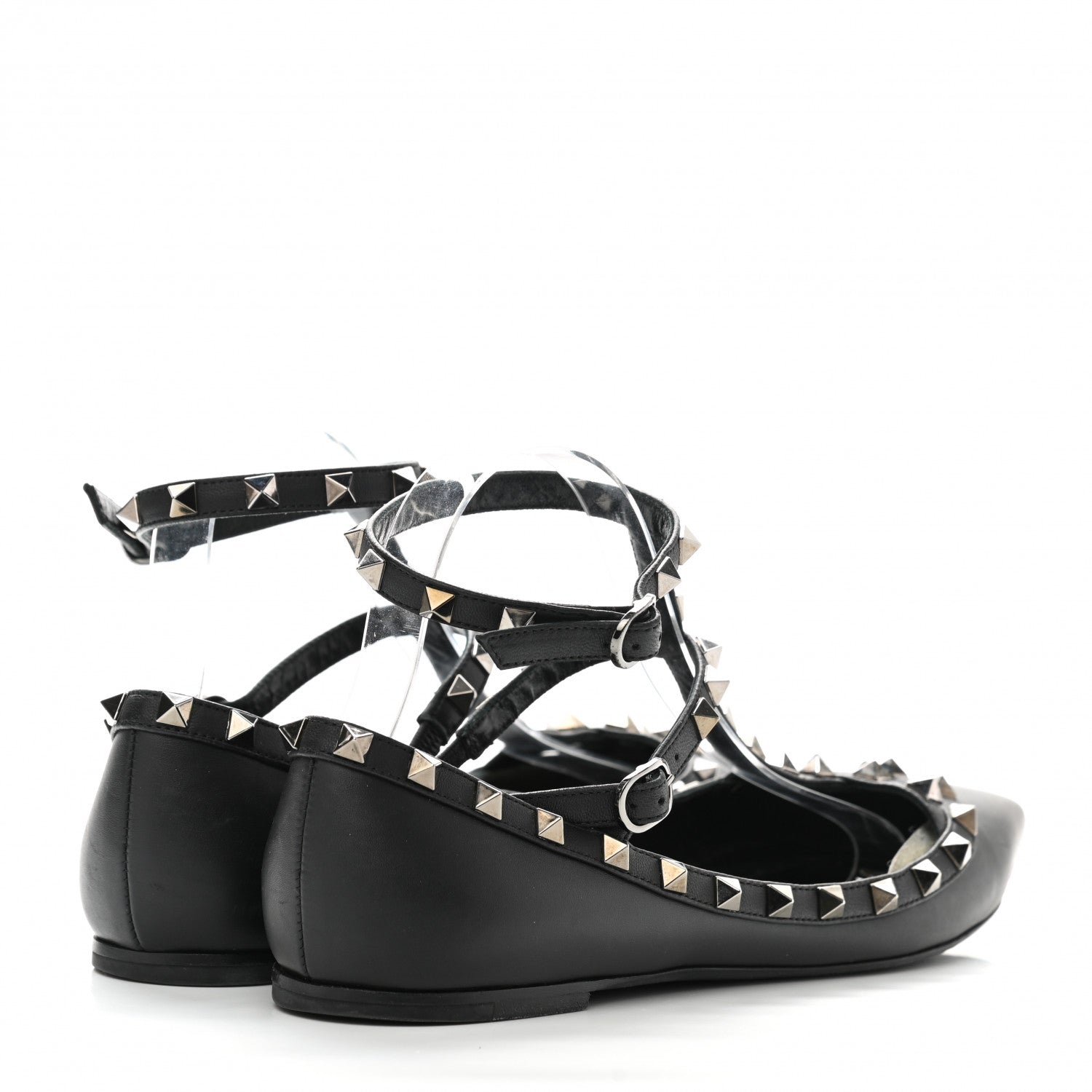 Valentino Garavani Nappa Rockstud Cage Ballerina Flats 40 Black 4 of 8