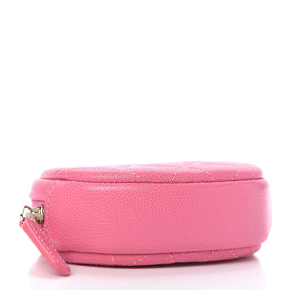 Chanel Caviar Quilted Zip Around Classic Coin Purse Pink 4 of 10