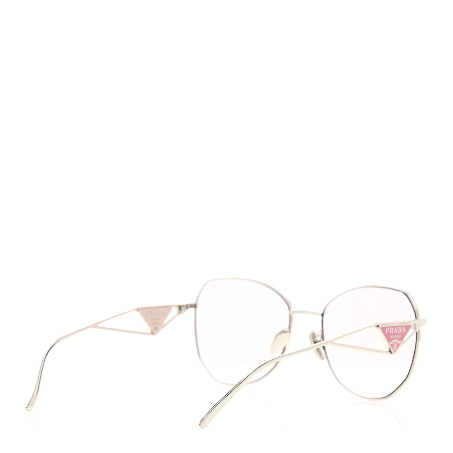 Prada Metal Symbole Triangle Logo Sunglasses SPR57YS Pink 3 of 7