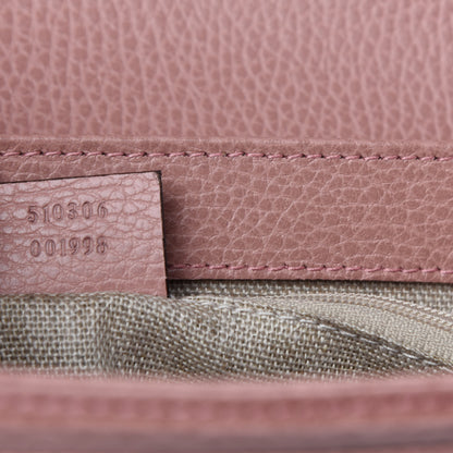 Gucci Dollar Calfskin Medium Interlocking G Top Handle Shoulder Bag Soft Pink 7 of 10