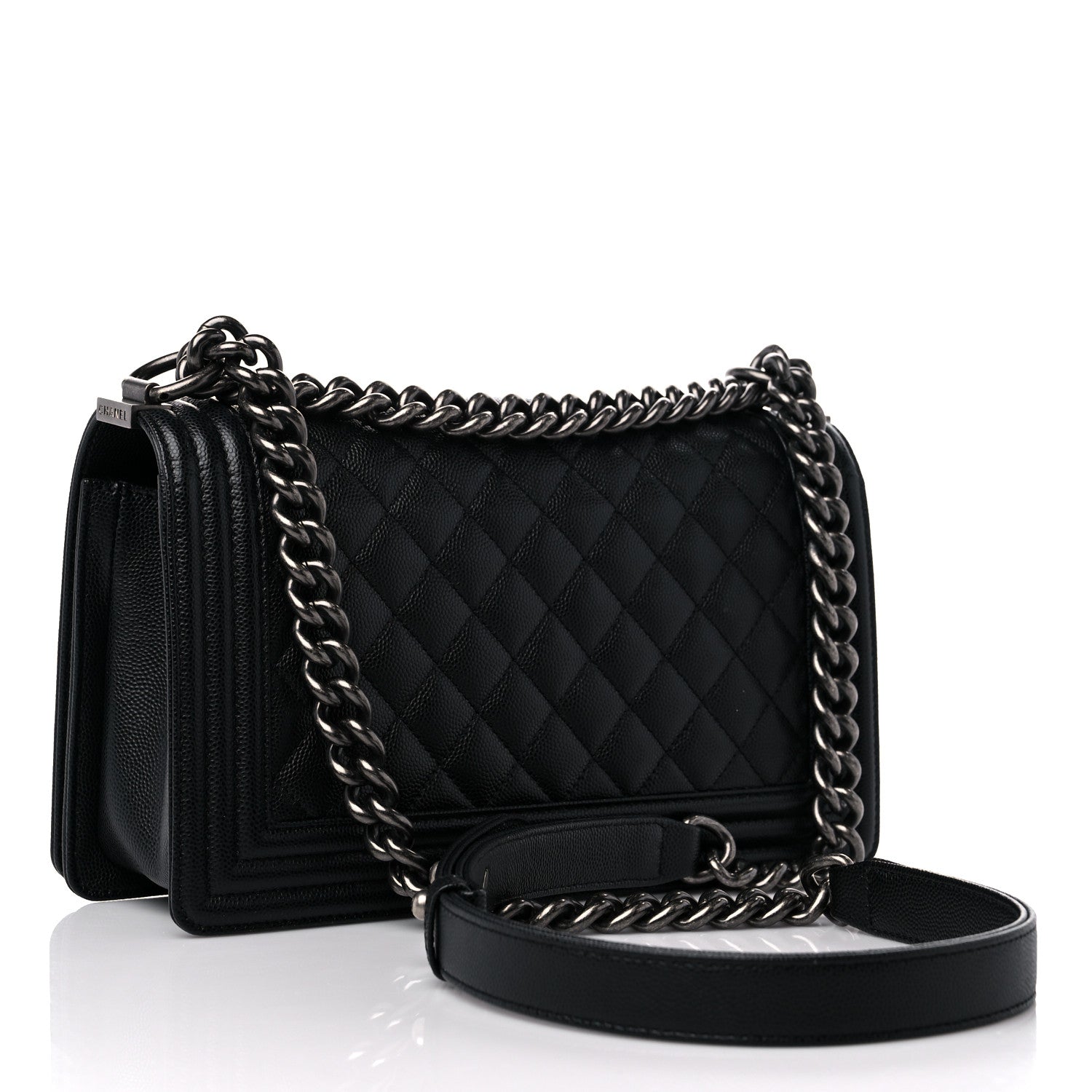 Chanel Caviar Quilted Medium Boy Flap Black 3 of 10