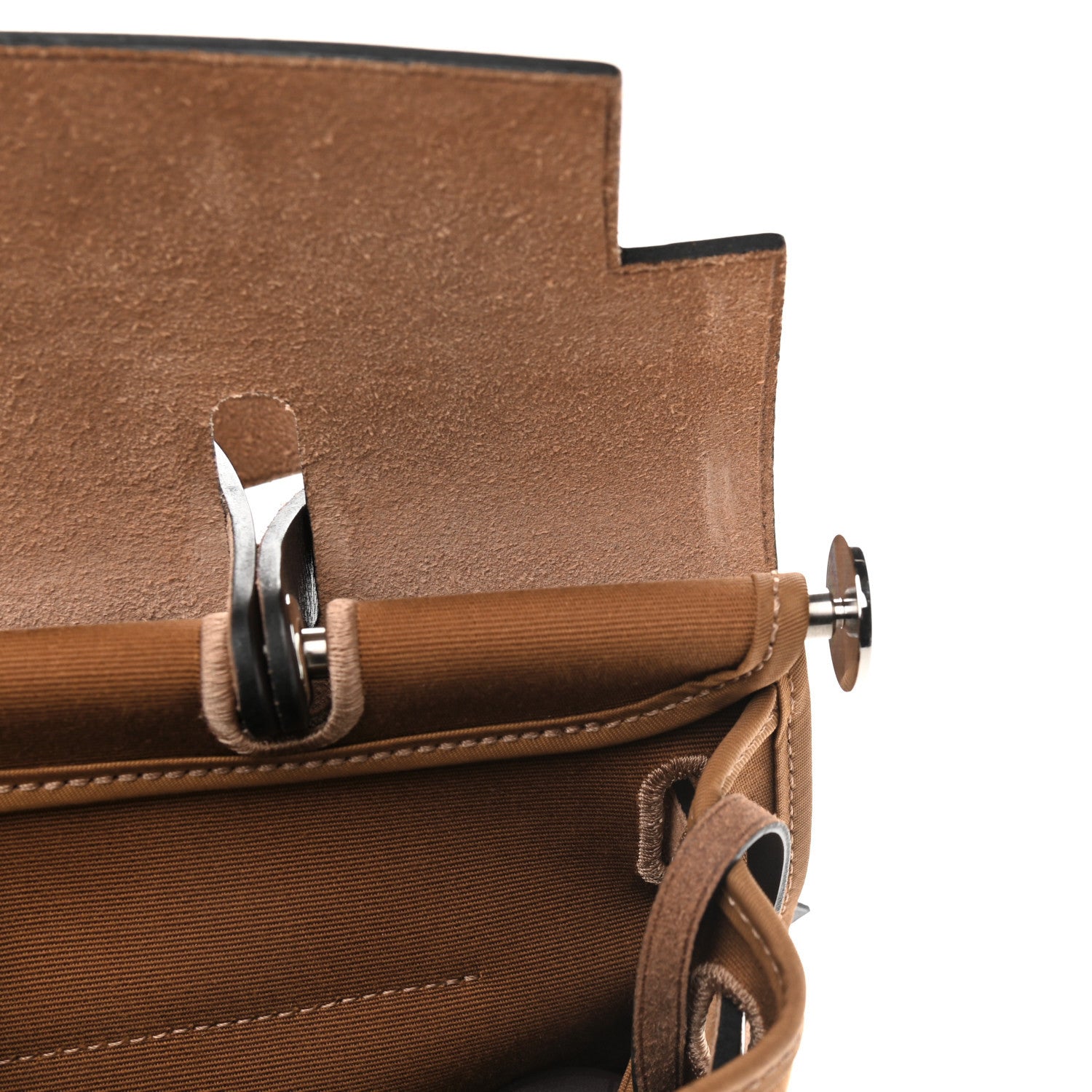Hermes Vache Hunter Toile Herbag Zip 31 PM Alezan Ebene 10 of 13
