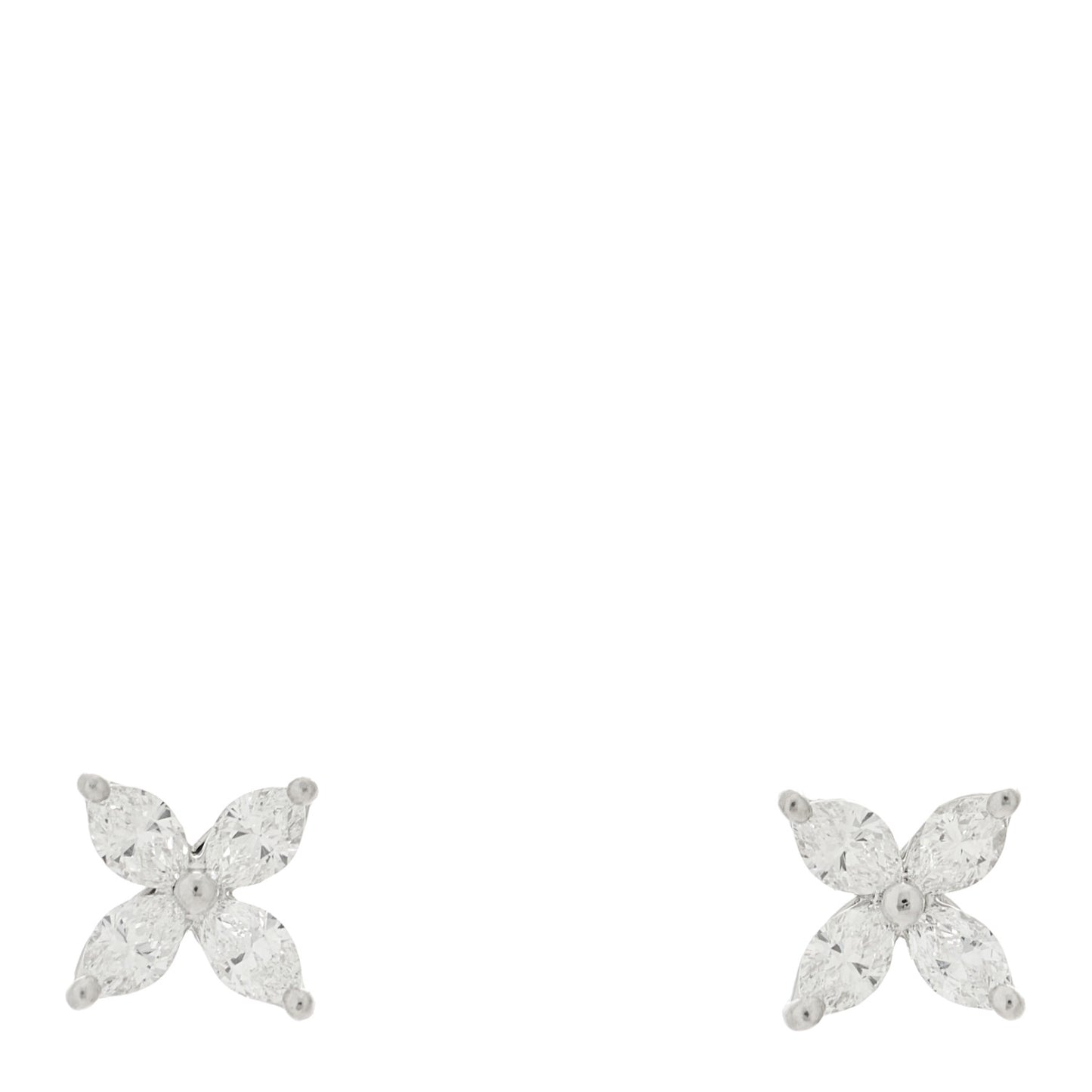Platinum Diamond .64ct Small Victoria Earrings