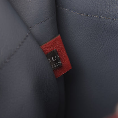 Gucci Suede Calfskin Large Rajah Chain Tote New Blue Romantic Cherry 6 of 10