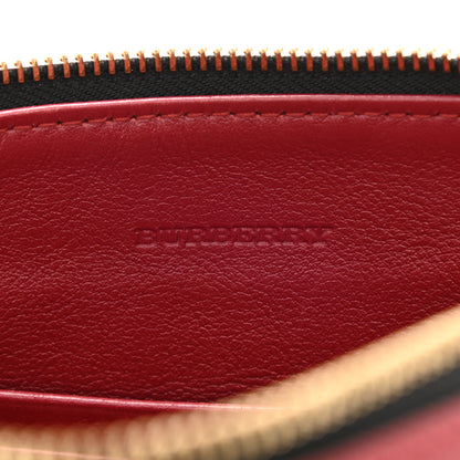Burberry Horseferry Check Peyton Crossbody Clutch Bag Parade Red 6 of 9