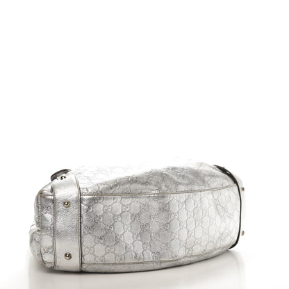 Gucci Metallic Guccissima Medium Pelham Shoulder Bag Silver 4 of 15