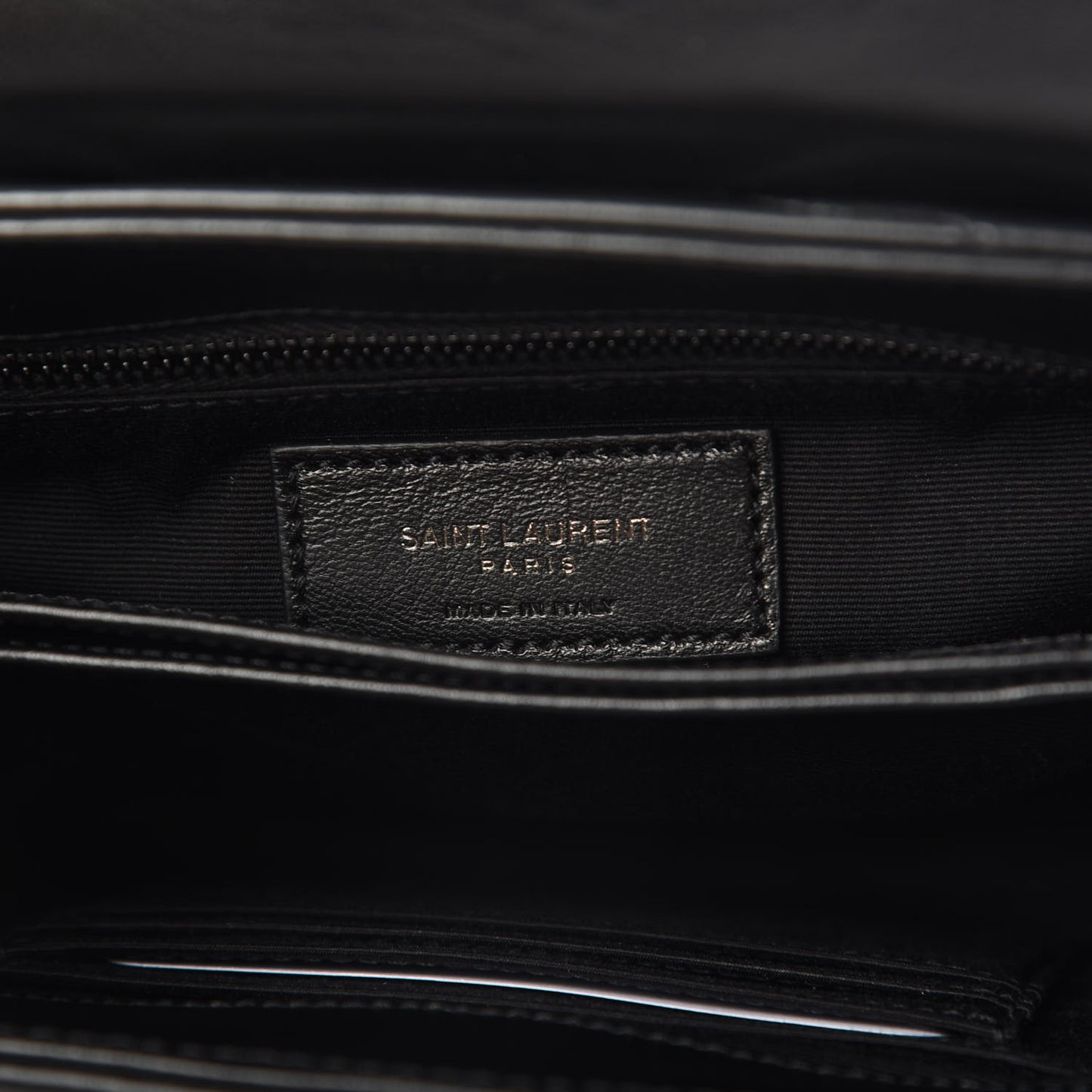 Calfskin Y Quilted Monogram Toy Loulou Crossbody Bag Black