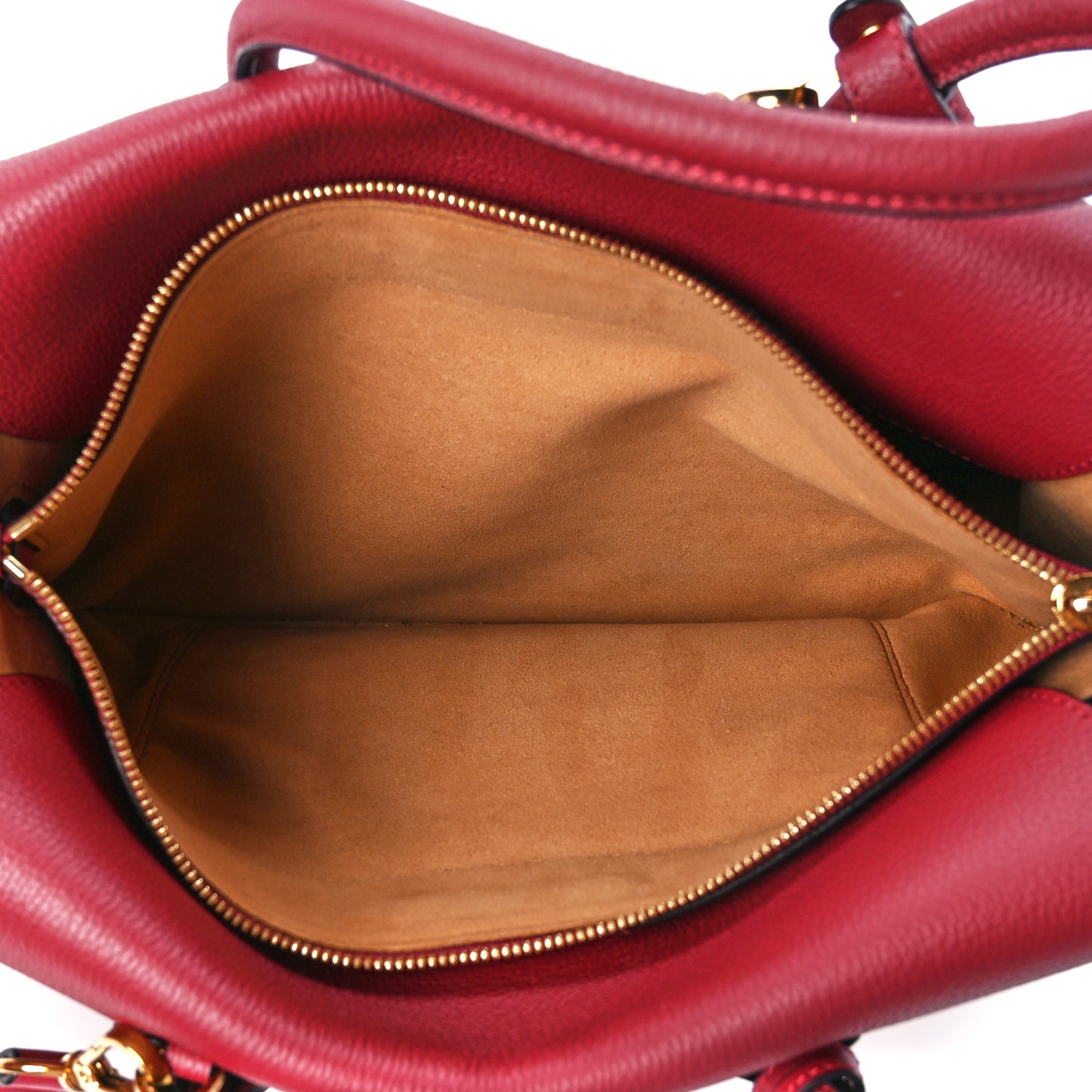 Grained Calfskin Medium Milla Tote Ruby Red