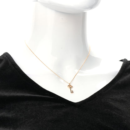 Tiffany 18K Rose Gold Mini Key Pendant Necklace 2 of 5