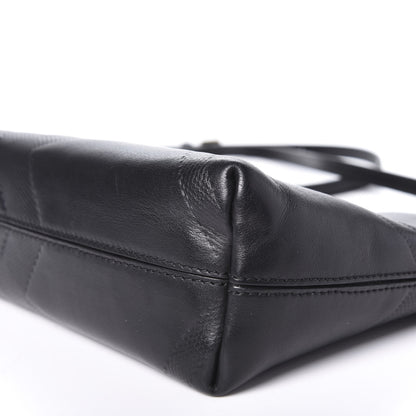 Burberry Calfskin Check Embossed Small Chichester Crossbody Clutch Bag Black 7 of 11
