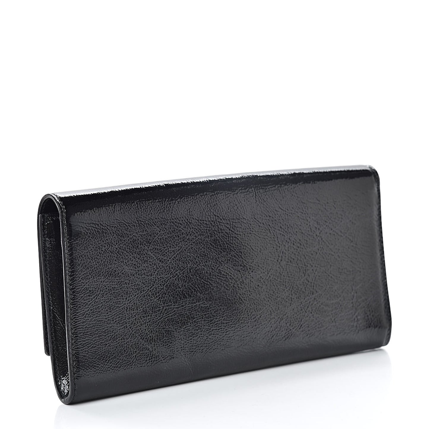 Textured Patent Monogram Small Belle De Jour Clutch Black