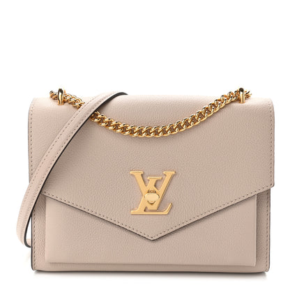 Louis Vuitton Soft Calfskin Mylockme Chain Bag BB Greige 1 of 10
