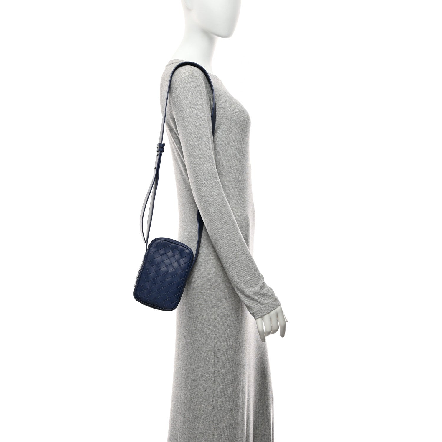 Bottega Veneta Nappa Intrecciato Phone Case Crossbody Bag Cobalt 2 of 11