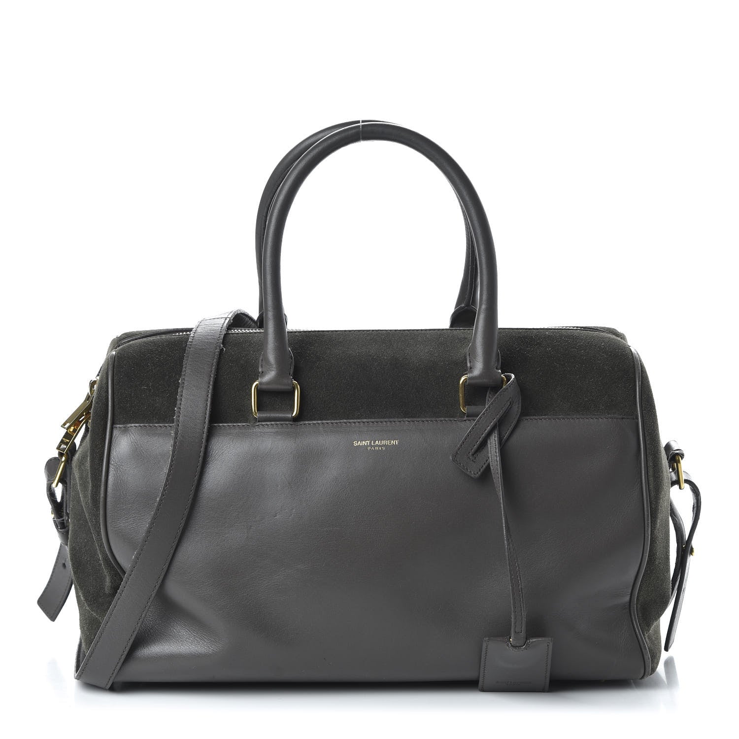 Saint Laurent Calfskin Suede Classic Duffle 6 Khaki 1 of 11