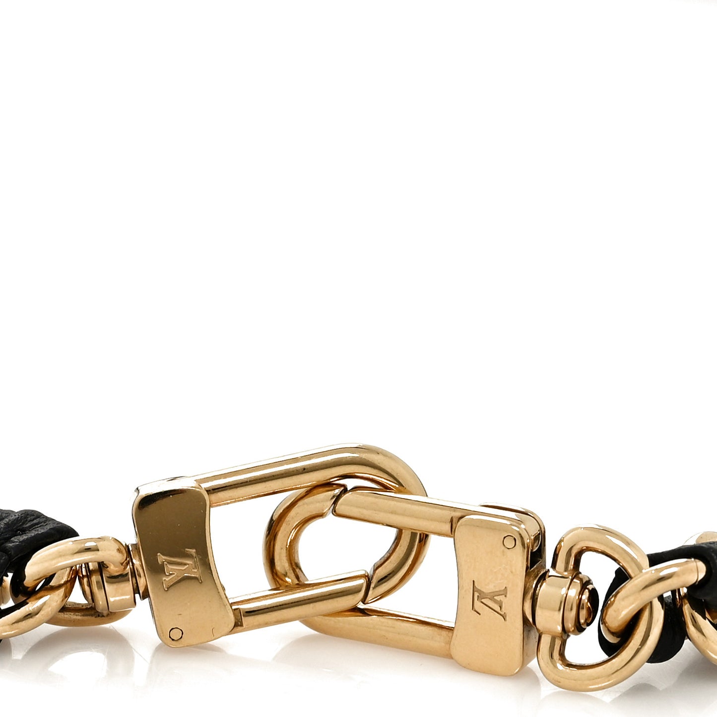 Calfskin Multi Pochette Chain Shoulder Strap Black Gold