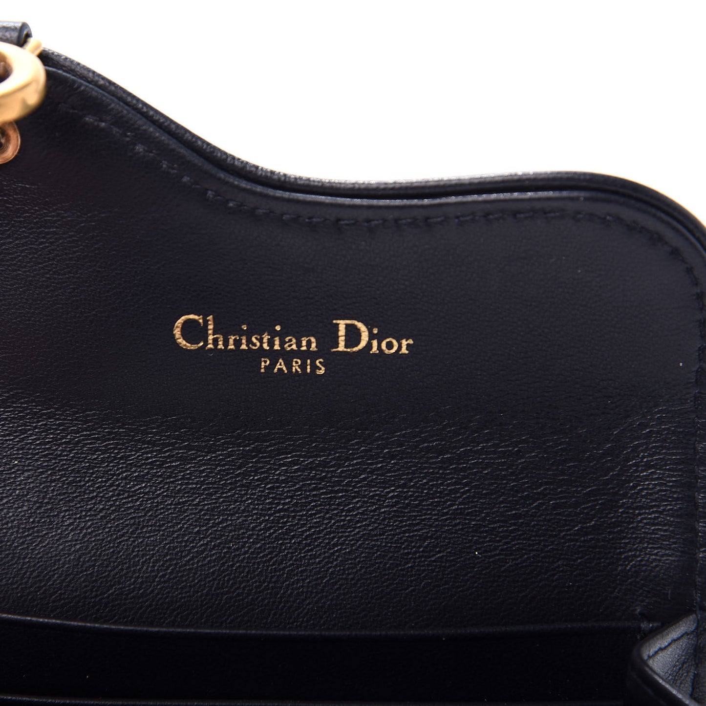 Oblique Saddle Card Holder Blue