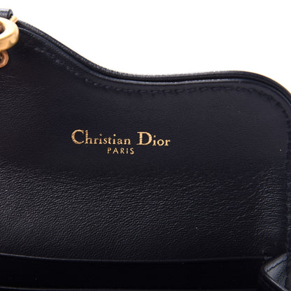 Christian Dior Oblique Saddle Card Holder Blue 6 of 9