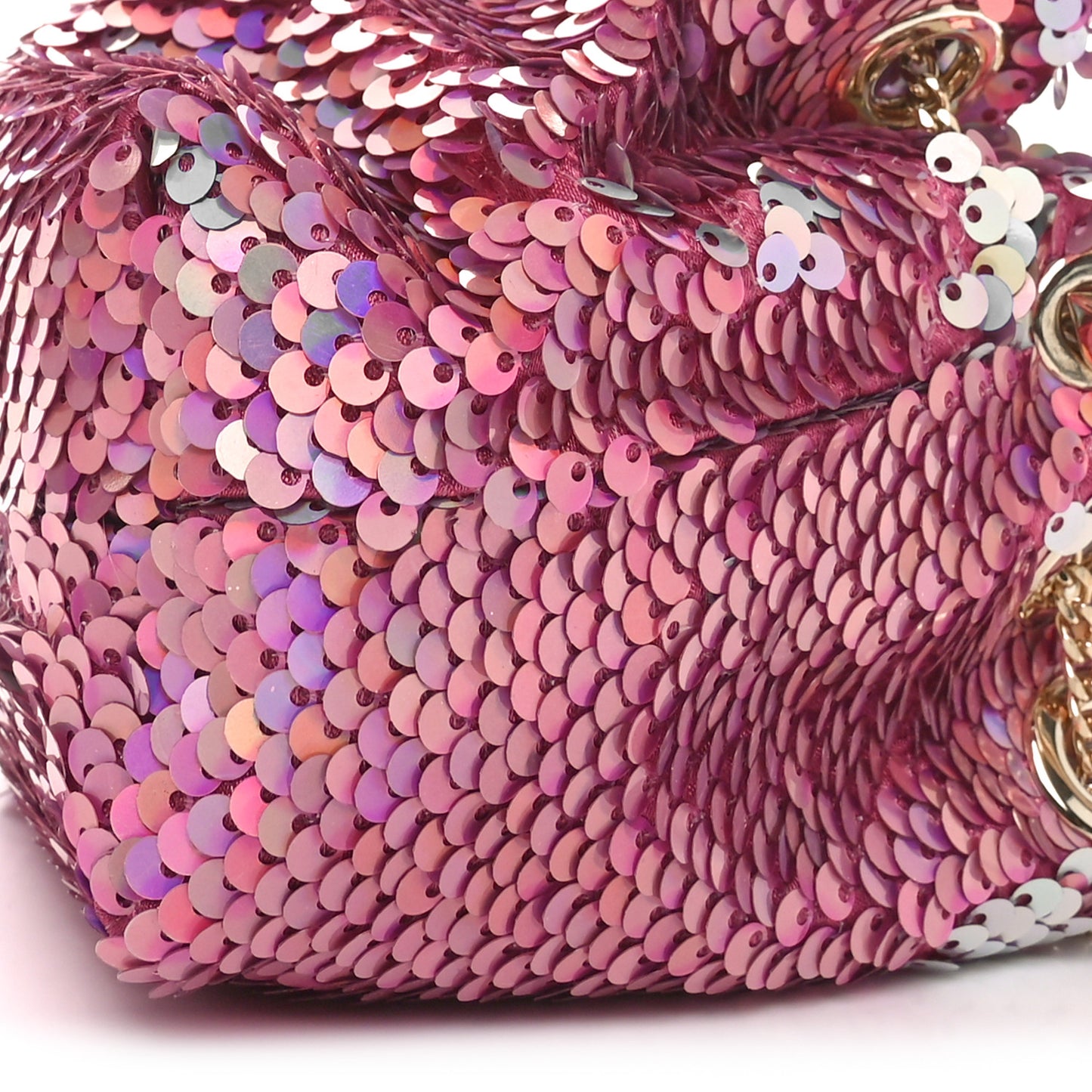 Sequin Paillettes Micro Bon Bon Bag Pink Multicolor