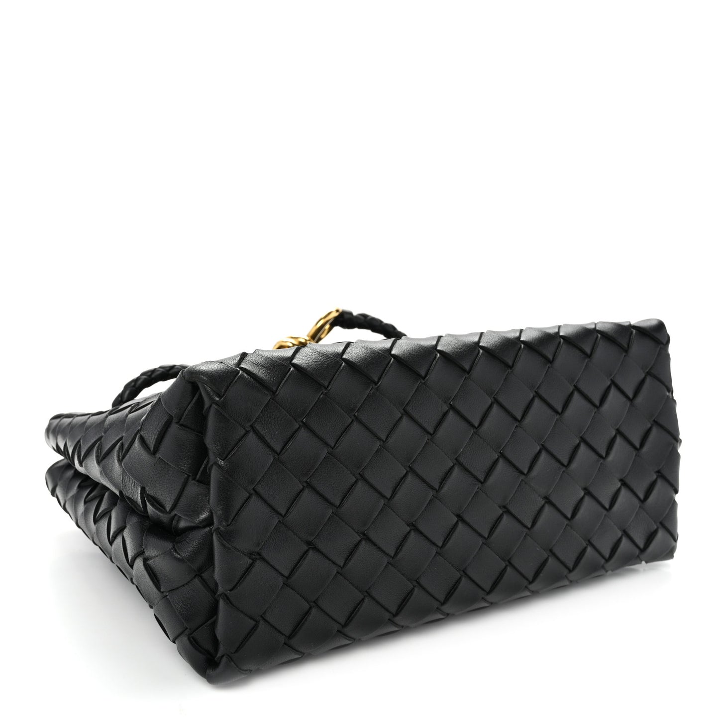 Nappa Intrecciato Small Andiamo Shoulder Bag Black