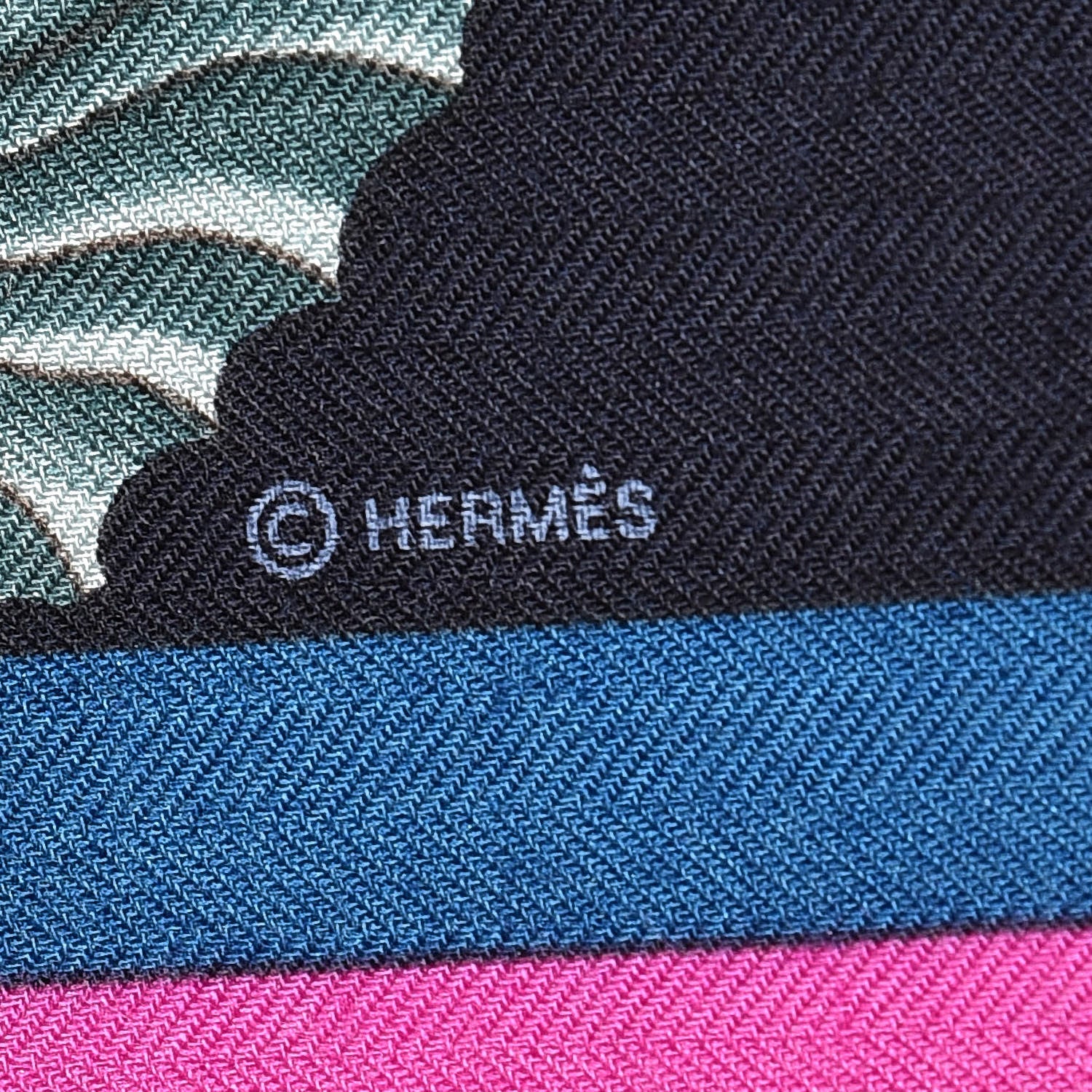 Hermes Cashmere Silk Harnais De Cour Shawl 140 3 of 4