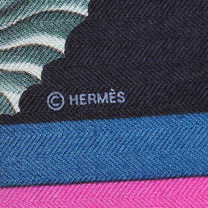 Hermes Cashmere Silk Harnais De Cour Shawl 140 3 of 4