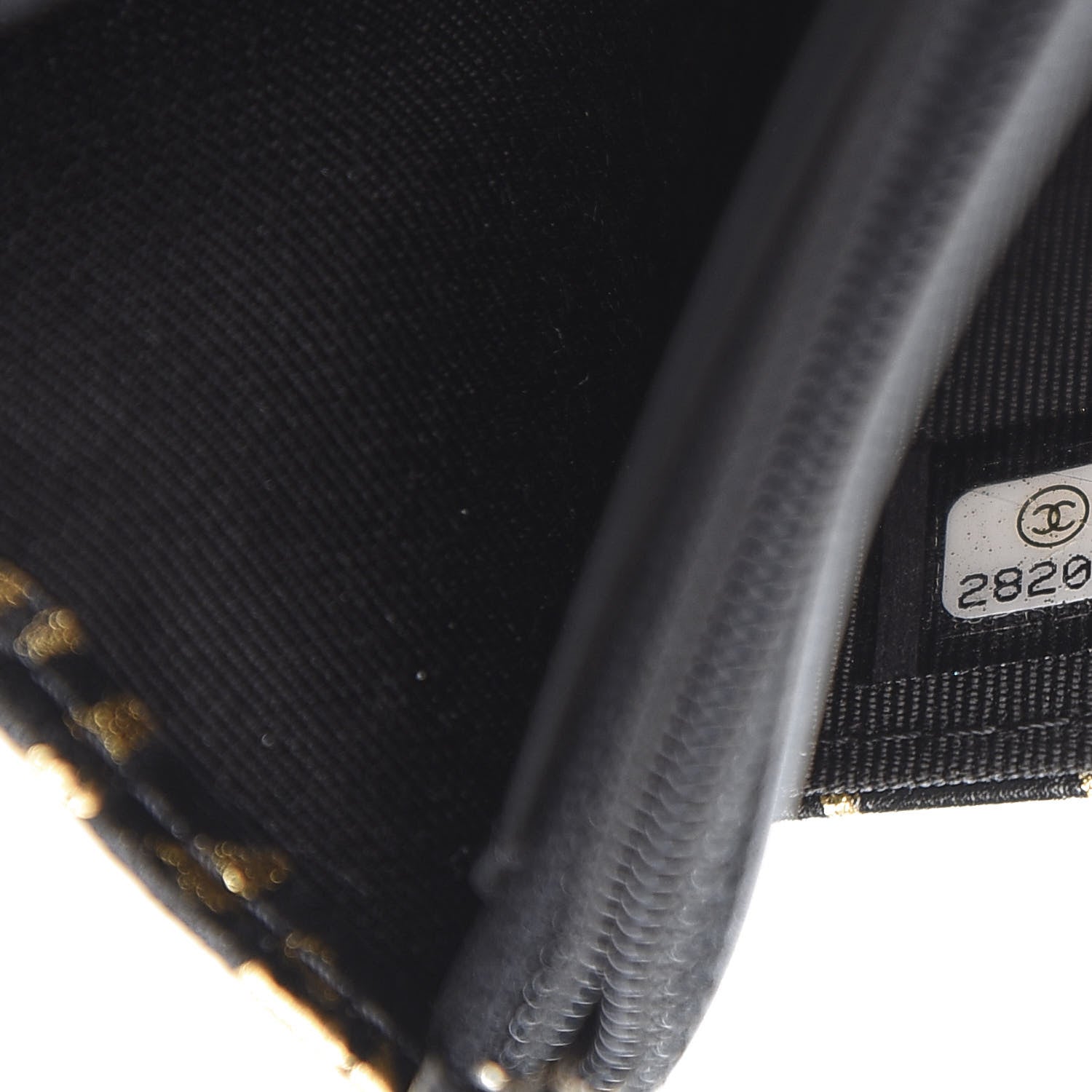 Chanel Calfskin Crocodile Embossed Graffiti 2.55 Cocodile Reissue Wallet On Chain WOC Black Gold 8 of 22