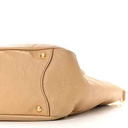 Prada Vitello Daino Side Pocket Hobo Noisette 9 of 12