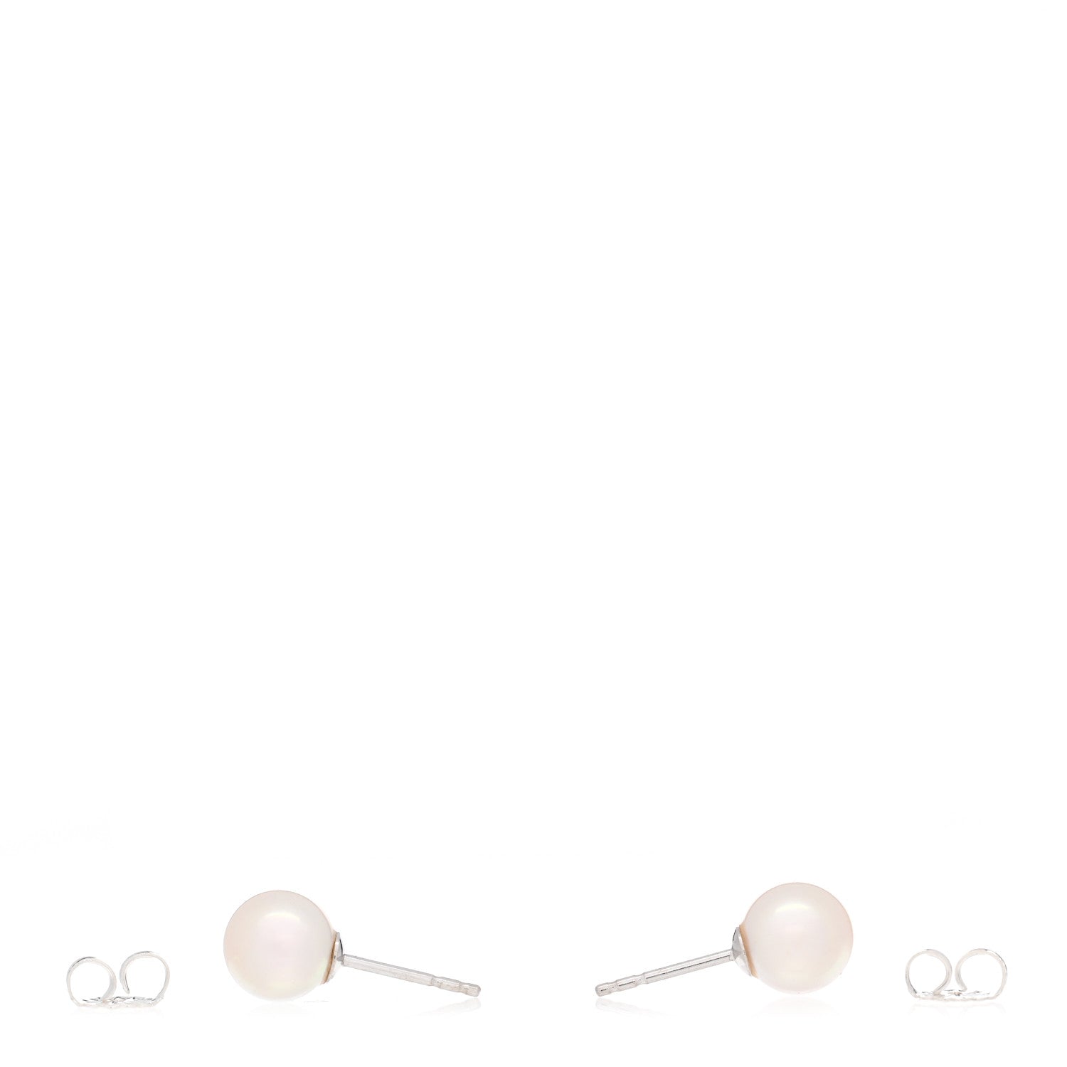 Mikimoto 18K White Gold Akoya Pearl 7.5-8mm Stud Earrings 3 of 4