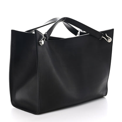 The Row Polished Saddle Calfskin Small Alexia Bag Black 4 of 10