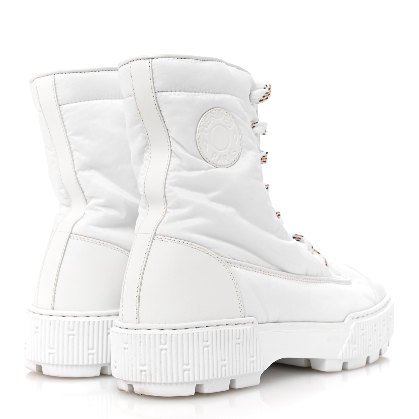 Calfskin Parachute Fresh Ankle Boots 38.5 White