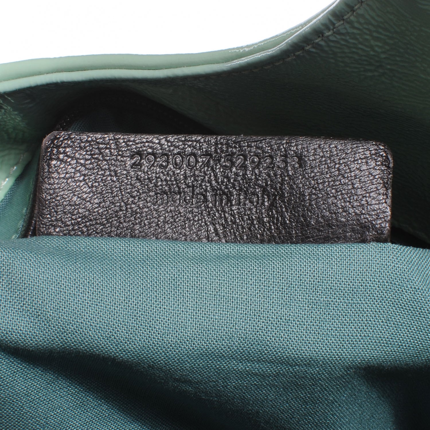 Saint Laurent Patent Belle de Jour Cabas Tote Mint Green 7 of 7