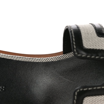 Hermes Calfskin Canvas Oran Sandals 38 Black 11 of 12