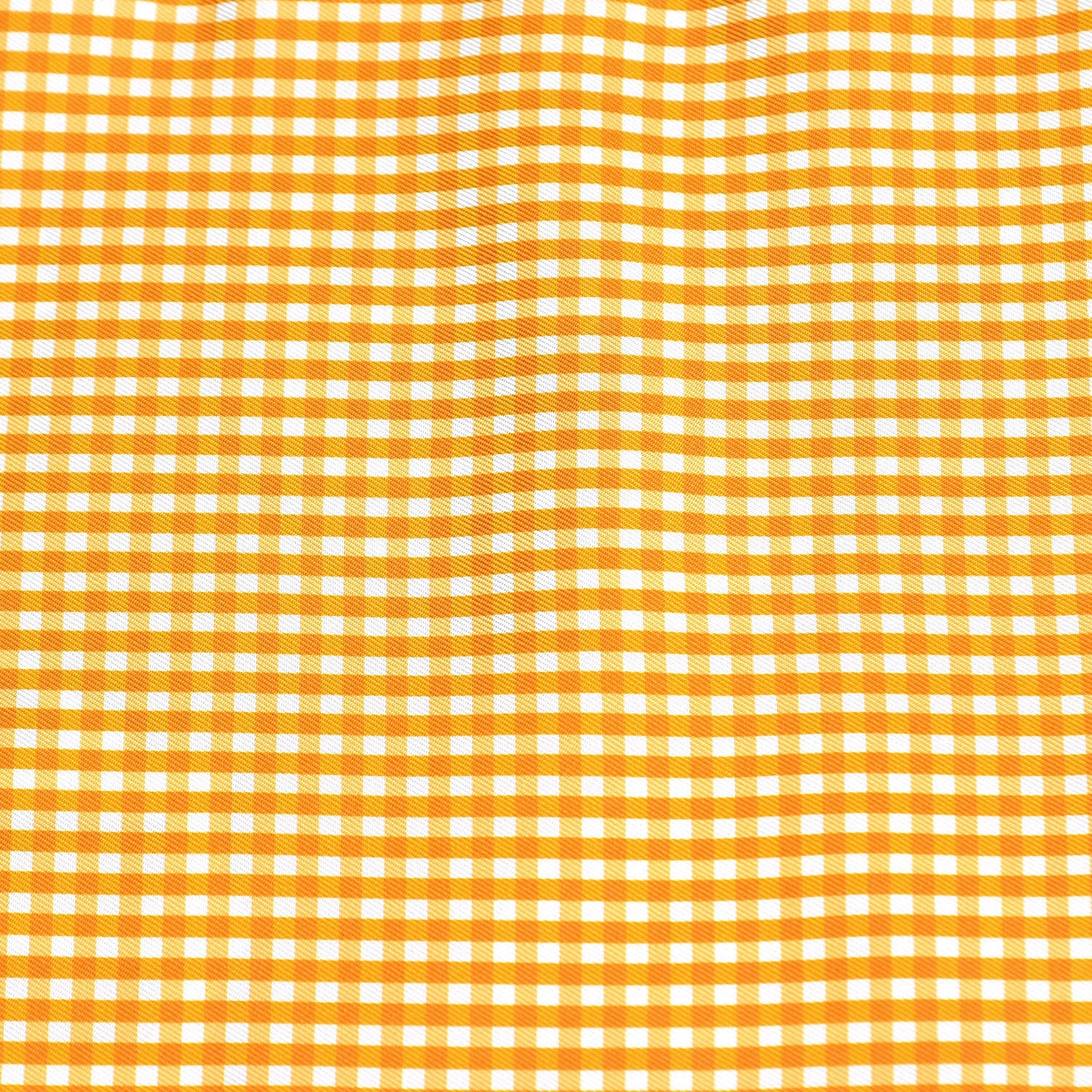 Hermes Silk Bouclerie Moderne Vichy Maxi Twilly Jaune Vif Potiron Miel 6 of 8