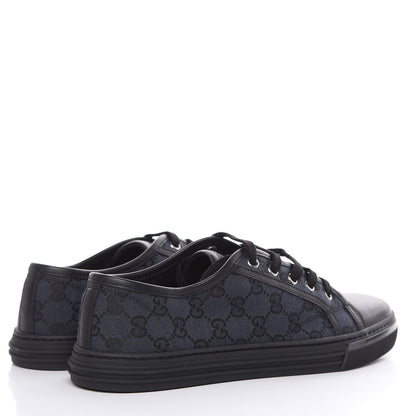 Gucci GG Monogram Calfskin Womens Low Top Sneakers 40.5 Piombo Black 4 of 9