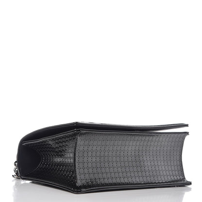 Christian Dior Metallic Patent Micro-Cannage Medium Diorama Flap Bag Graphite 4 of 7