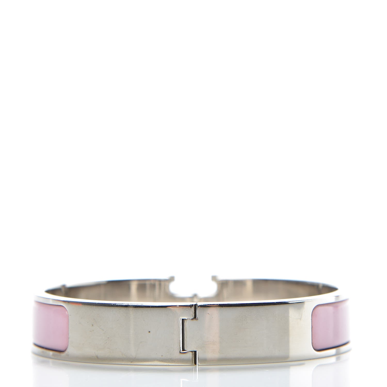 Hermes Narrow Enamel Clic Clac H Bracelet GM Rose Nacarat 3 of 6