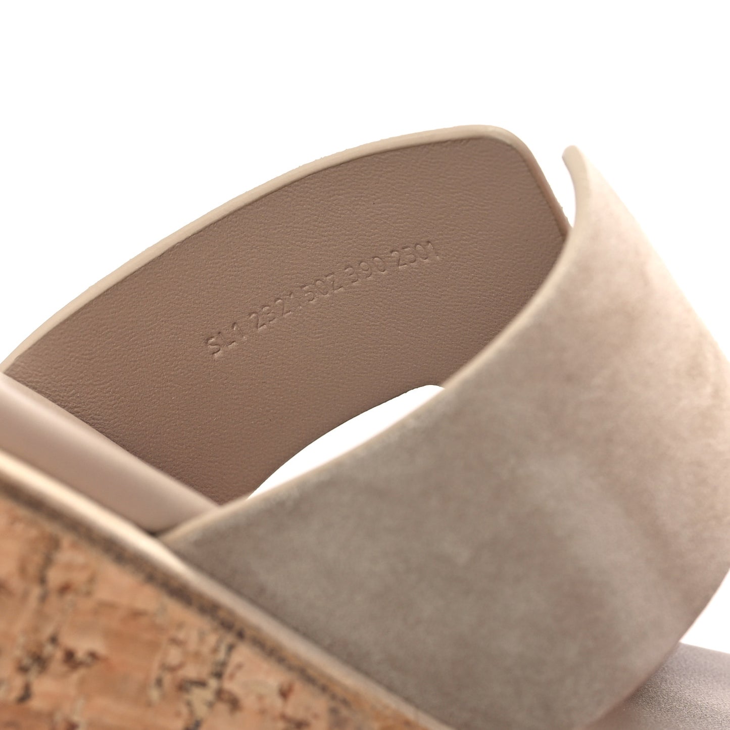 Suede Goatskin Cork Eze 30 Sandals 39 Beige Argile