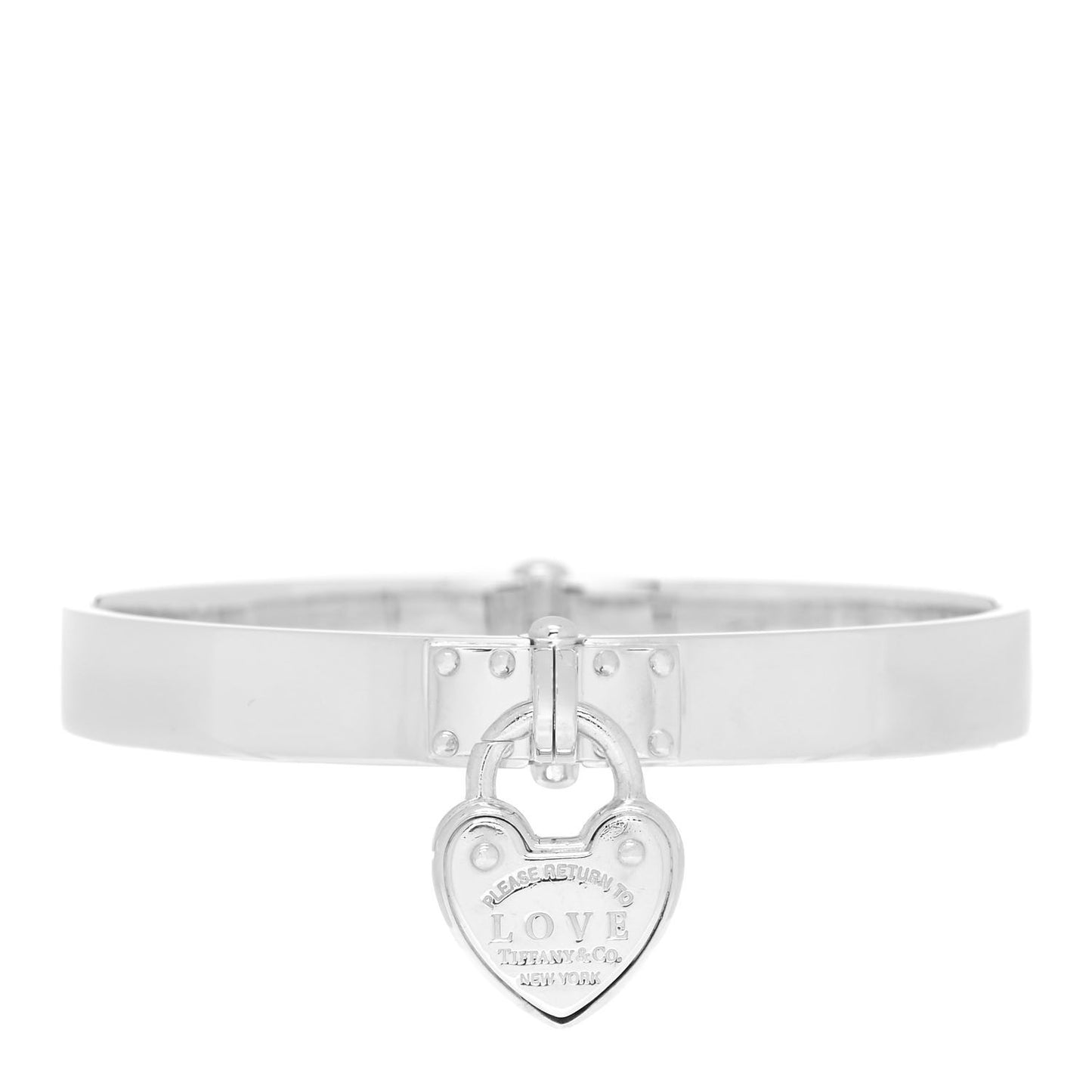 Sterling Silver Return to Tiffany Love Lock Hinged Bracelet