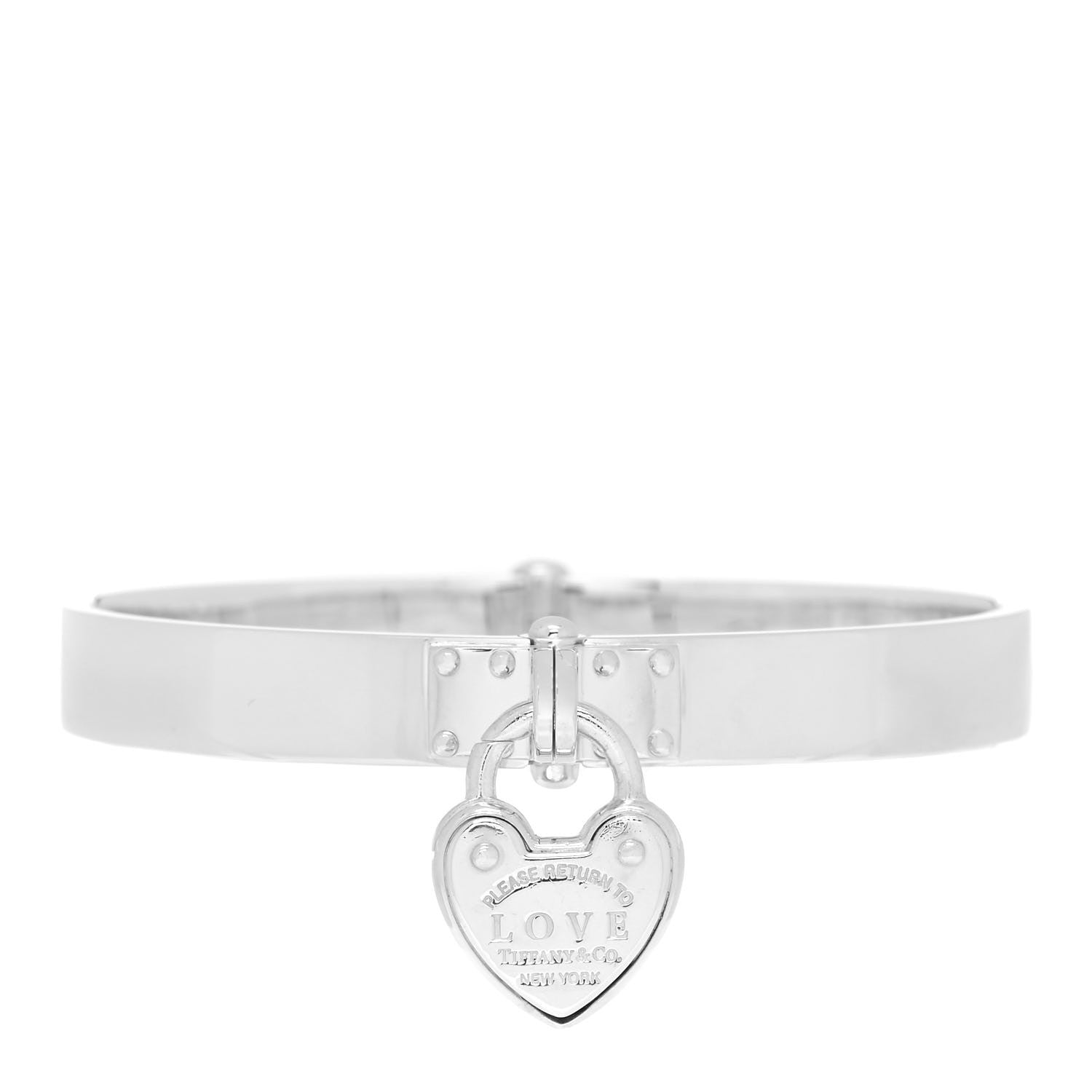 Tiffany Sterling Silver Return to Tiffany Love Lock Hinged Bracelet 1 of 4