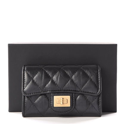 Chanel Aged Calfskin Quilted Reissue Flap Card Holder Black 11 of 11
