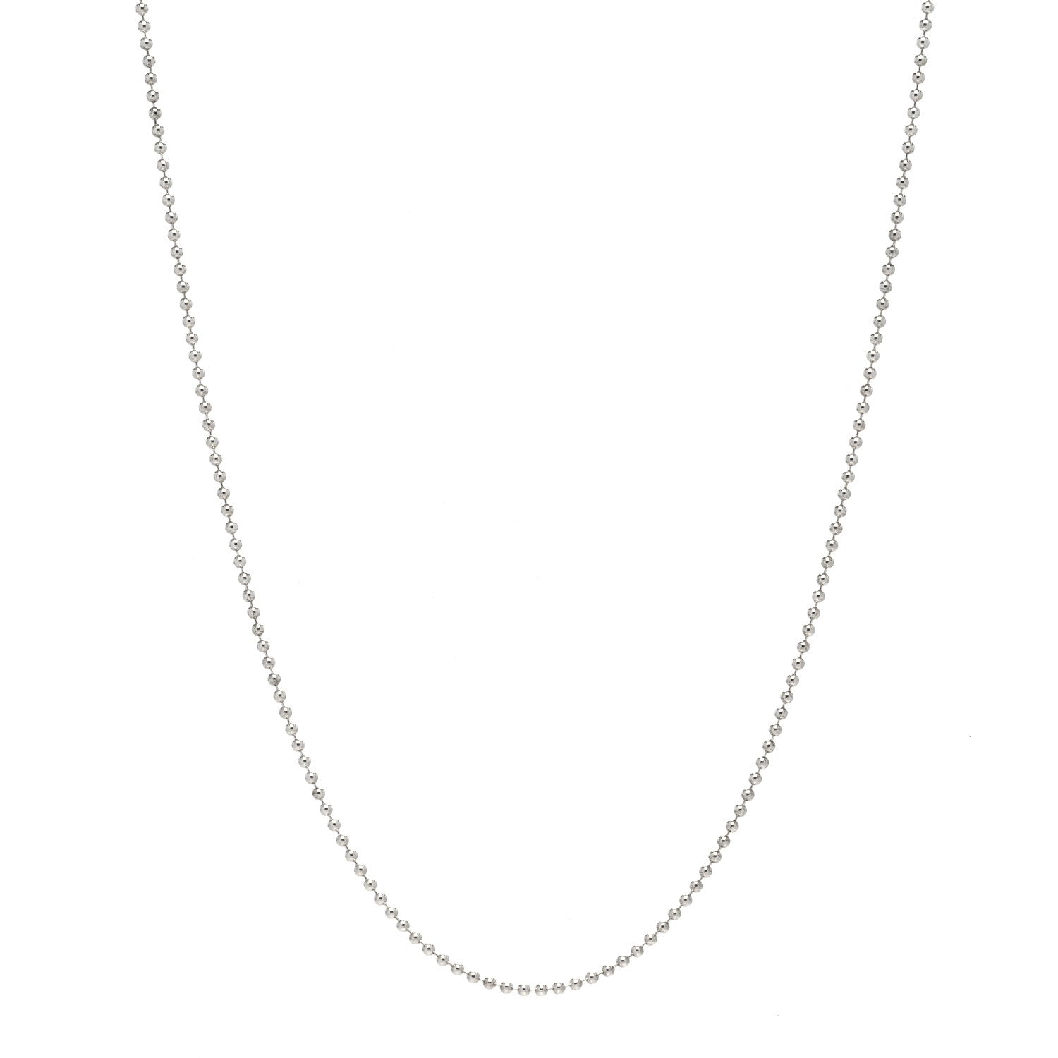 Tiffany Sterling Silver 1.2mm Bead Chain Necklace 18" 1 of 6
